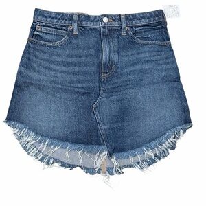 NWT Free People Bailey Fringe Denim Mini Skirt Size 28